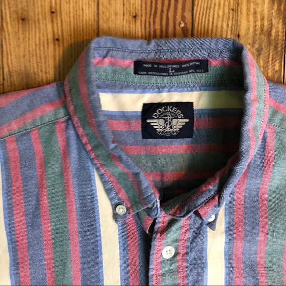 Vintage striped button down shirt - Picture 3 of 5